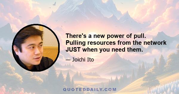 There's a new power of pull. Pulling resources from the network JUST when you need them.