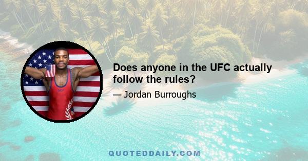 Does anyone in the UFC actually follow the rules?