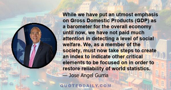 While we have put an utmost emphasis on Gross Domestic Products (GDP) as a barometer for the overall economy until now, we have not paid much attention in detecting a level of social welfare. We, as a member of the