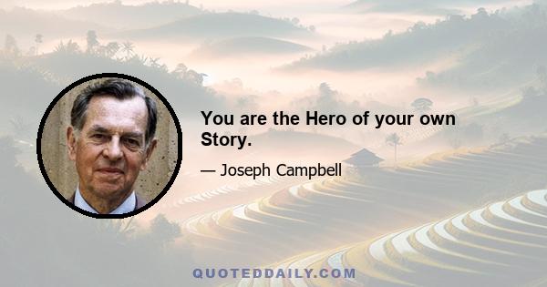 You are the Hero of your own Story.