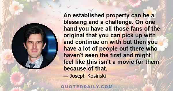 An established property can be a blessing and a challenge. On one hand you have all those fans of the original that you can pick up with and continue on with but then you have a lot of people out there who haven't seen