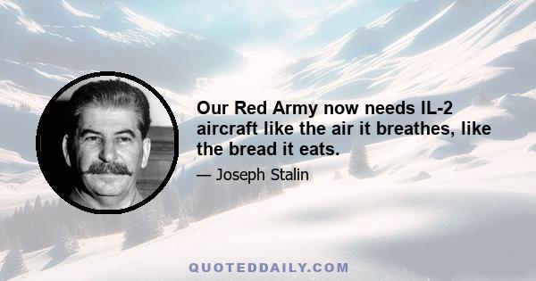 Our Red Army now needs IL-2 aircraft like the air it breathes, like the bread it eats.