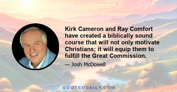 Kirk Cameron and Ray Comfort have created a biblically sound course that will not only motivate Christians; it will equip them to fulfill the Great Commission.