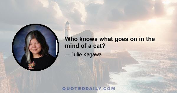 Who knows what goes on in the mind of a cat?