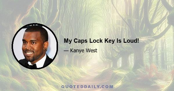 My Caps Lock Key Is Loud!