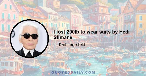 I lost 200lb to wear suits by Hedi Slimane