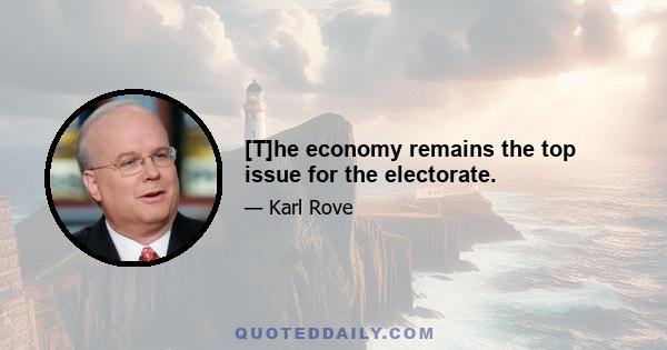 [T]he economy remains the top issue for the electorate.