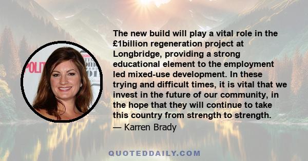 The new build will play a vital role in the £1billion regeneration project at Longbridge, providing a strong educational element to the employment led mixed-use development. In these trying and difficult times, it is