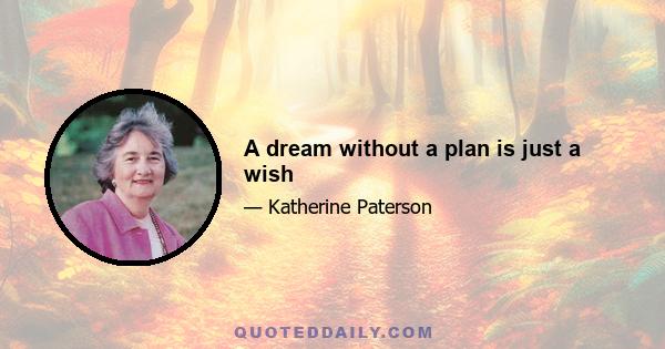 A dream without a plan is just a wish