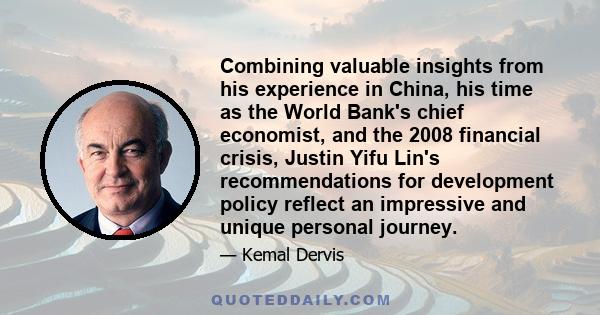 Combining valuable insights from his experience in China, his time as the World Bank's chief economist, and the 2008 financial crisis, Justin Yifu Lin's recommendations for development policy reflect an impressive and