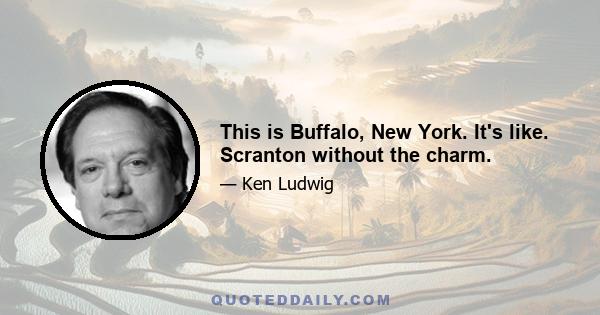 This is Buffalo, New York. It's like. Scranton without the charm.