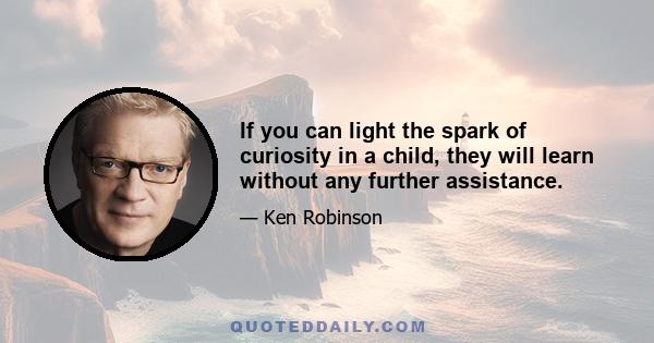 If you can light the spark of curiosity in a child, they will learn without any further assistance.