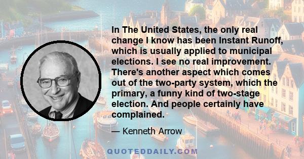 In The United States, the only real change I know has been Instant Runoff, which is usually applied to municipal elections. I see no real improvement. There's another aspect which comes out of the two-party system,