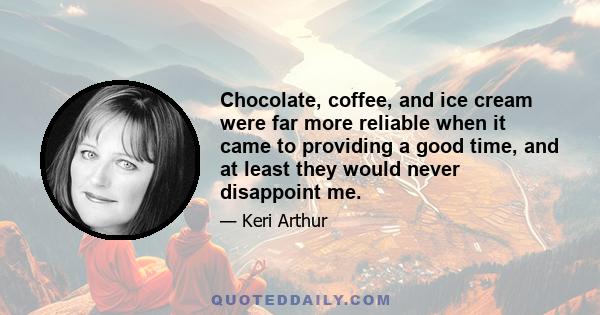 Chocolate, coffee, and ice cream were far more reliable when it came to providing a good time, and at least they would never disappoint me.