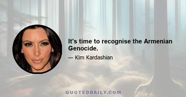 It's time to recognise the Armenian Genocide.