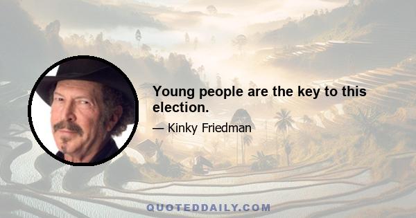 Young people are the key to this election.