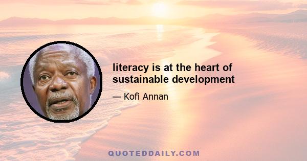 literacy is at the heart of sustainable development