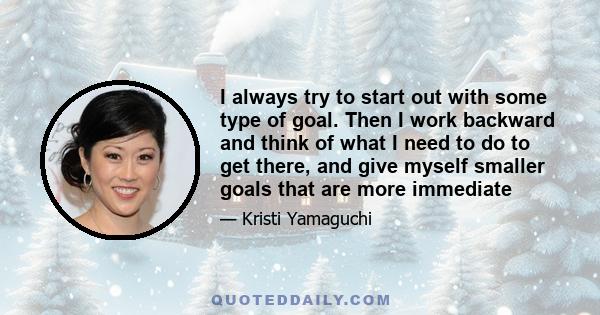 I always try to start out with some type of goal. Then I work backward and think of what I need to do to get there, and give myself smaller goals that are more immediate