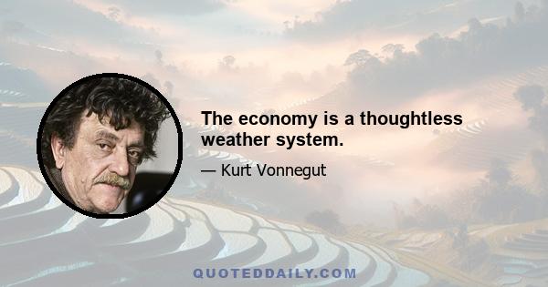 The economy is a thoughtless weather system.