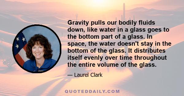 Gravity pulls our bodily fluids down, like water in a glass goes to the bottom part of a glass. In space, the water doesn't stay in the bottom of the glass. It distributes itself evenly over time throughout the entire