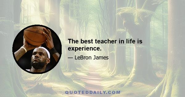 The best teacher in life is experience.