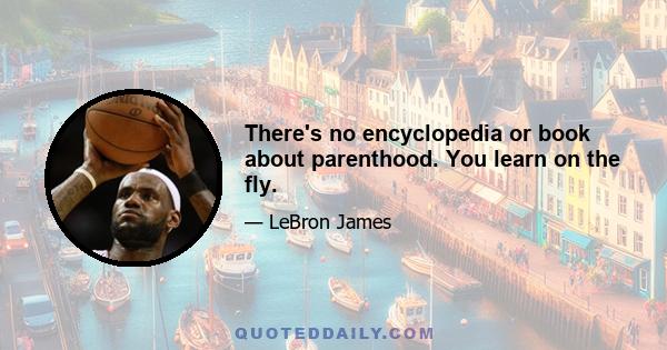 There's no encyclopedia or book about parenthood. You learn on the fly.