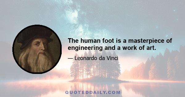 The human foot is a masterpiece of engineering and a work of art.