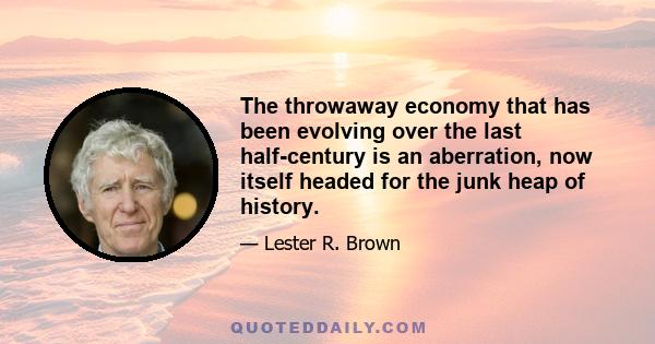 The throwaway economy that has been evolving over the last half-century is an aberration, now itself headed for the junk heap of history.