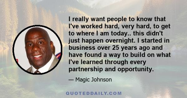 I really want people to know that I've worked hard, very hard, to get to where I am today.. this didn't just happen overnight. I started in business over 25 years ago and have found a way to build on what I've learned