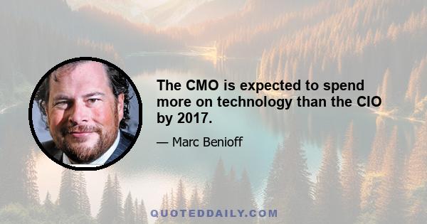 The CMO is expected to spend more on technology than the CIO by 2017.