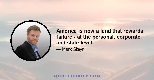 America is now a land that rewards failure - at the personal, corporate, and state level.