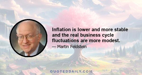 Inflation is lower and more stable and the real business cycle fluctuations are more modest.