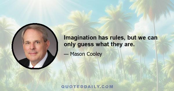 Imagination has rules, but we can only guess what they are.