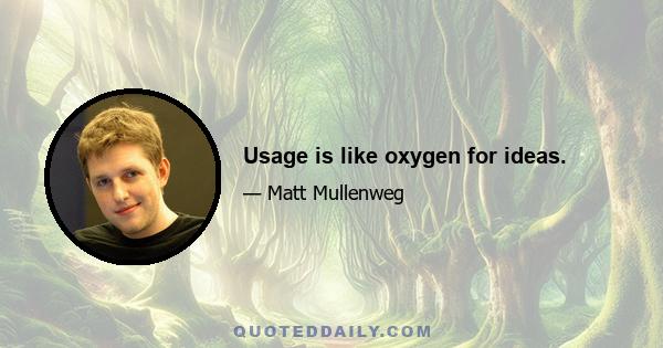 Usage is like oxygen for ideas.