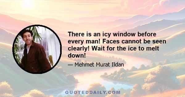 There is an icy window before every man! Faces cannot be seen clearly! Wait for the ice to melt down!