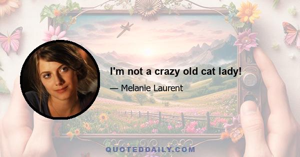 I'm not a crazy old cat lady!