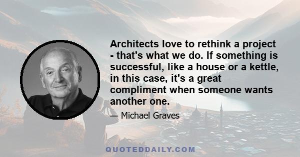 Architects love to rethink a project - that's what we do. If something is successful, like a house or a kettle, in this case, it's a great compliment when someone wants another one.