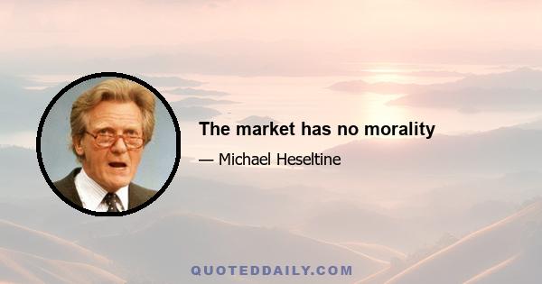 The market has no morality