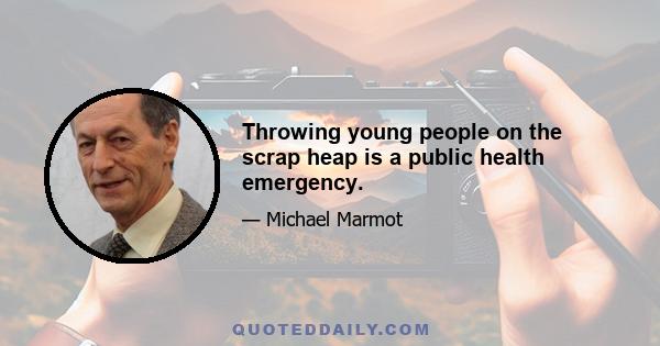 Throwing young people on the scrap heap is a public health emergency.