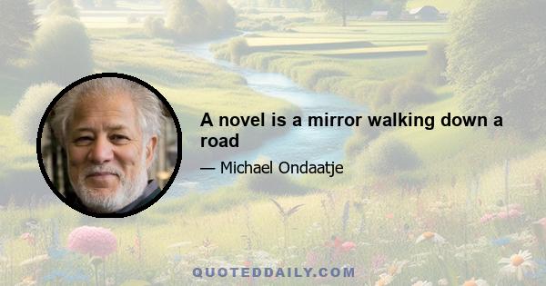 A novel is a mirror walking down a road