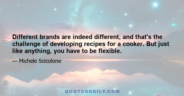 Different brands are indeed different, and that's the challenge of developing recipes for a cooker. But just like anything, you have to be flexible.