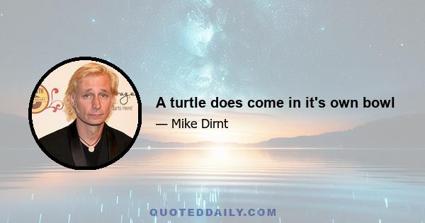 A turtle does come in it's own bowl