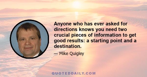 Anyone who has ever asked for directions knows you need two crucial pieces of information to get good results: a starting point and a destination.