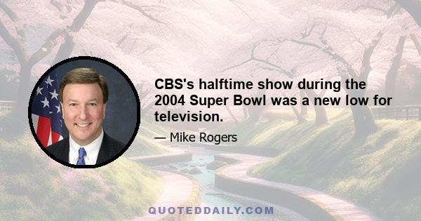 CBS's halftime show during the 2004 Super Bowl was a new low for television.