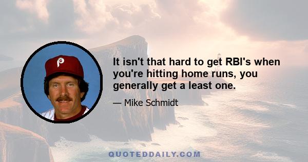 It isn't that hard to get RBI's when you're hitting home runs, you generally get a least one.