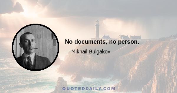 No documents, no person.