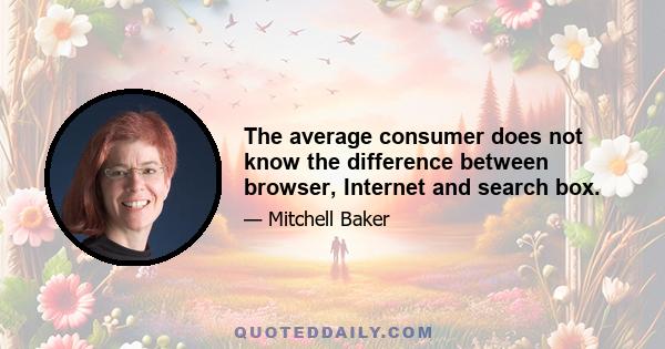 The average consumer does not know the difference between browser, Internet and search box.