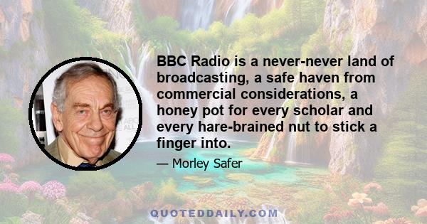 BBC Radio is a never-never land of broadcasting, a safe haven from commercial considerations, a honey pot for every scholar and every hare-brained nut to stick a finger into.