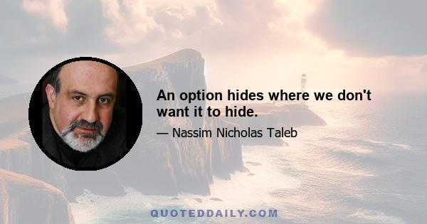 An option hides where we don't want it to hide.