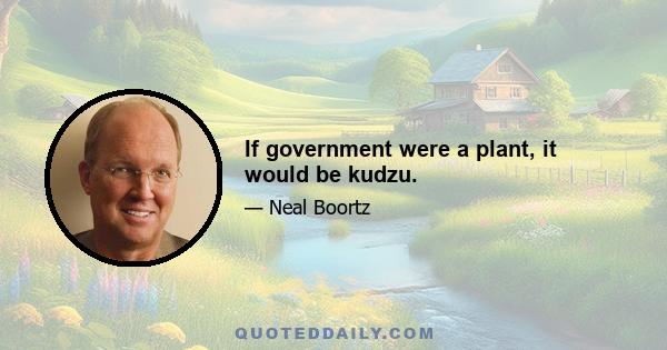 If government were a plant, it would be kudzu.